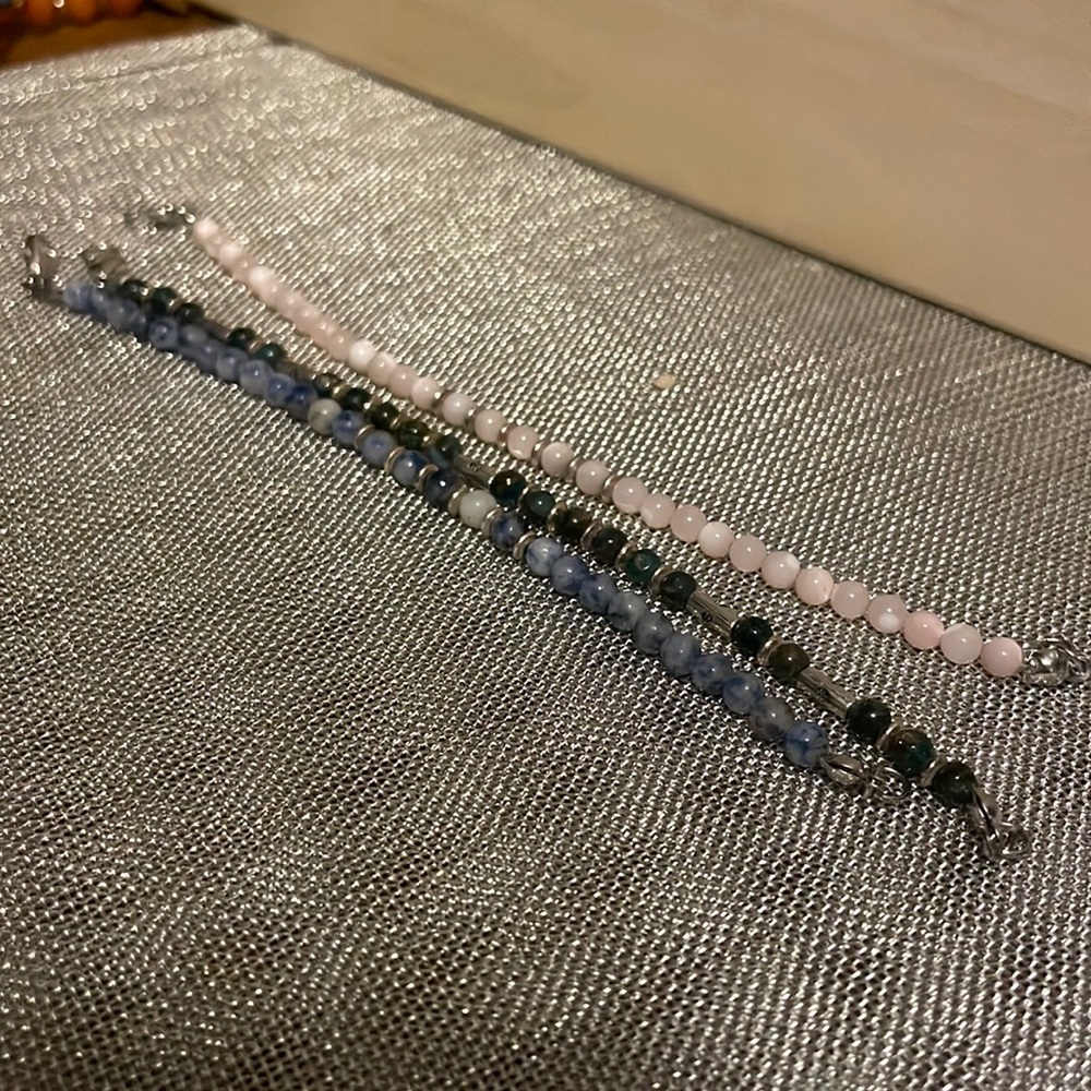 Set of 3 semi precious Bracelets